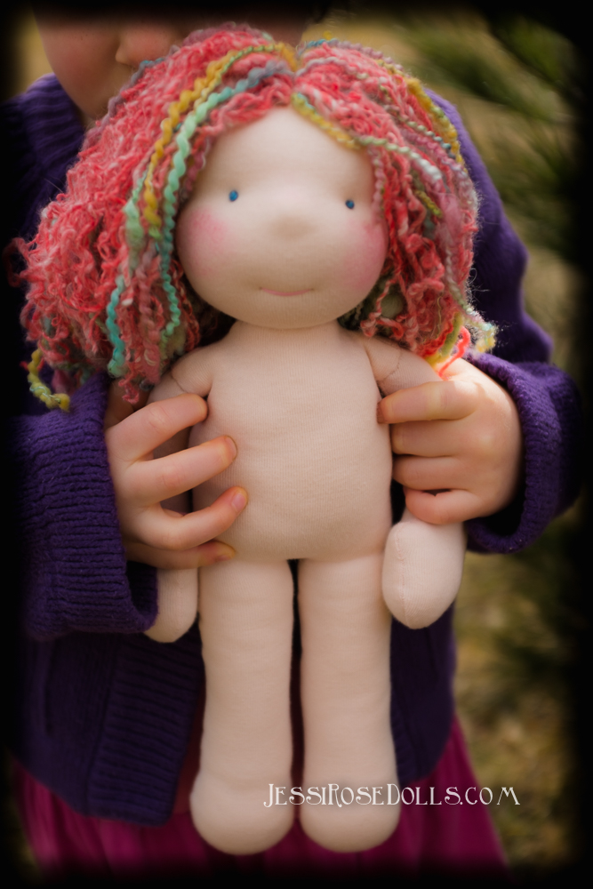 naked waldorf doll